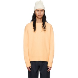Orange Oversized Sweater 241249M201007