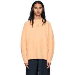 Orange Droptail Sweater 241249M201004