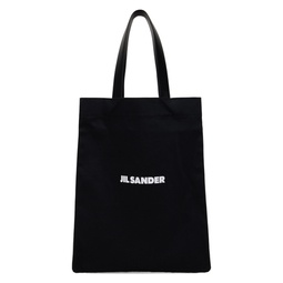 Black Flat Shopper Medium Tote 241249M172003