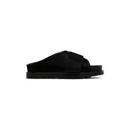 Black Velcro Sandals 241249M234013