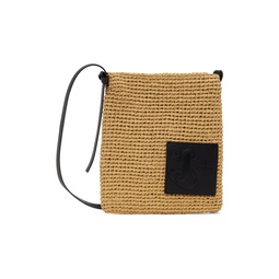 Beige Crochet Crossbody Bag 241249M171016