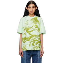 Green Printed T Shirt 241249F110020