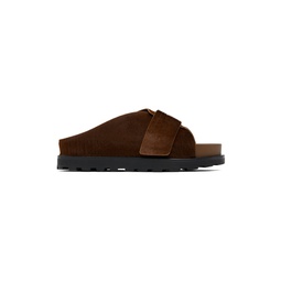 Brown Velcro Sandals 241249M234011