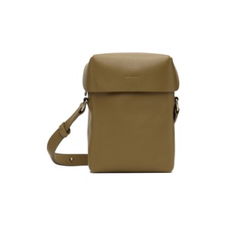 Khaki Lid Crossbody Small Bag 241249M171004