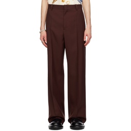 Brown Creased Trousers 241249M191012