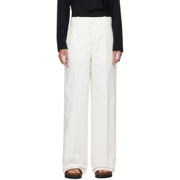 White Layered Trousers 241249F087023