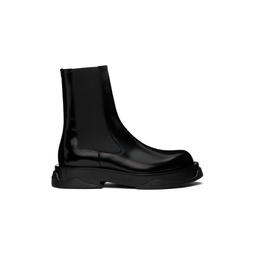 Black Leather Chelsea Boots 241249M223000