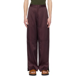 Brown Paneled Trousers 241249M191000