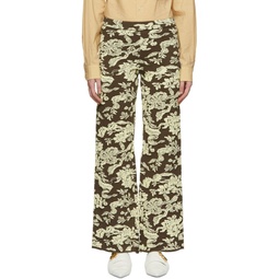 Brown Viscose Trousers 221249F087009