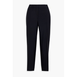Wool and mohair-blend crepe straight-leg pants