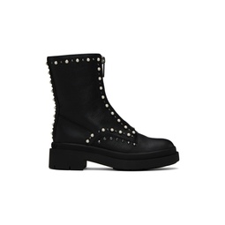 Black Nola Flat Boots 232528F113015