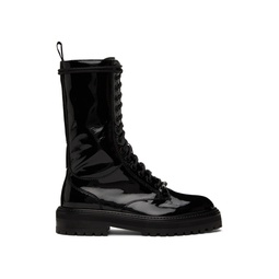 Black Cora Flat Boots 222528F114005