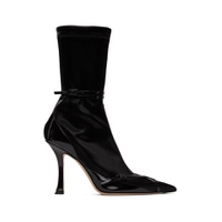 Black Mugler Edition Strap Ankle Boots 221528F113030