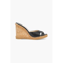 Almer 105 leather wedge mules