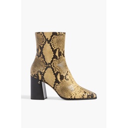 Bryelle 85 snake-effect leather ankle boots