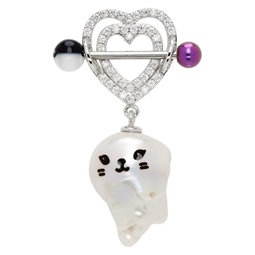 Silver Kitten Baroque Pearl Single Earring 241405F022021