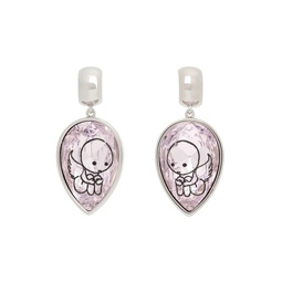 Pink Angel Drop Earrings 221405F022022