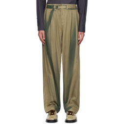 Khaki Sun Bleached Trousers 232385M191004