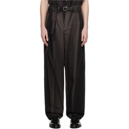 Black Wide Trousers 241385M191009