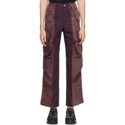 Purple Layered Cargo Pants 222385M188009