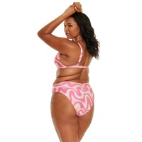 sydney high waist full coverage bikini bottom - retrowave print