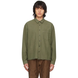 Khaki Solid Hemi Shirt 241761M192006
