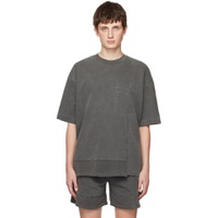 Gray Reconstructed Lucky Pocket T Shirt 222761M213050