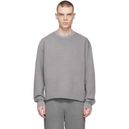 Grey Cotton Sweatshirt 221761M204015