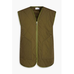 Quilted cotton-ripstop vest