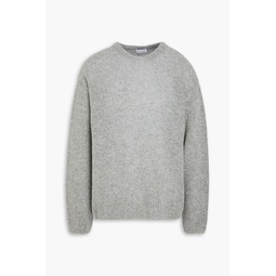 Powder boucle-knit merino wool-blend sweater