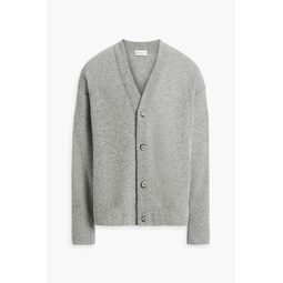 Boucle-knit merino wool-blend cardigan