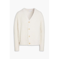 Capri ribbed wool and cashmere-blend cardigan