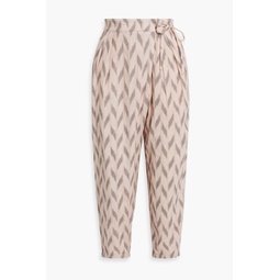 Wilmont cropped printed cotton tapered pants