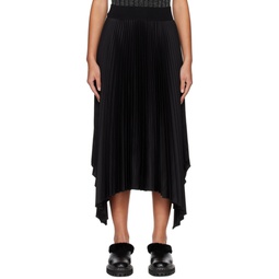Black Plisse Ade Midi Skirt 231936F092000