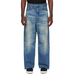 Blue Whiskered Jeans 241253M186002