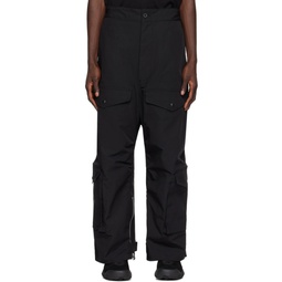 Black Velcro Tab Cargo Pants 241253M188002