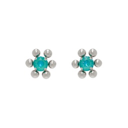 SSENSE Exclusive Silver   Blue Sadie Earrings 231235F022033