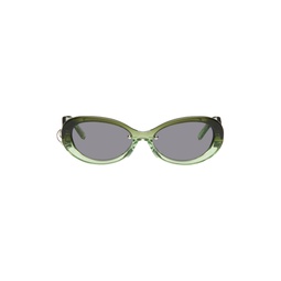 SSENSE Exclusive Green   Black Drew Sunglasses 241235F005004
