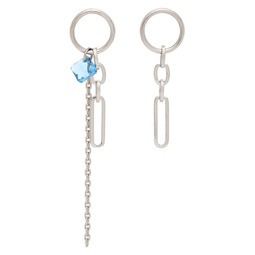 SSENSE Exclusive Silver   Blue Paloma Earrings 221235F022002