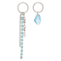 SSENSE Exclusive Silver   Blue Ewan Earrings 221235F009004
