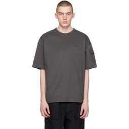 Gray Flap Pocket T Shirt 241343M213031