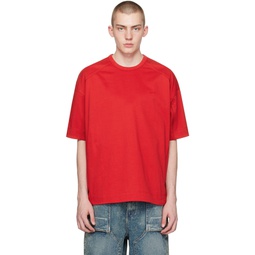 Red Zip Pocket T Shirt 241343M213020