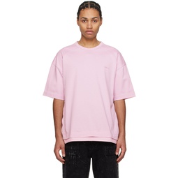 Pink Side Zip T Shirt 241343M213012