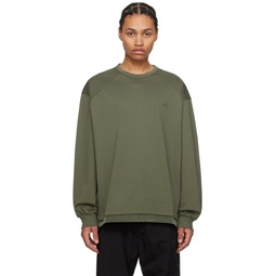 Green Side Zip Sweatshirt 241343M204001