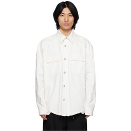 White Carry Over Denim Shirt 231343M192011