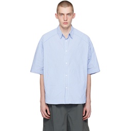 Blue   White Stripe Shirt 241343M192015