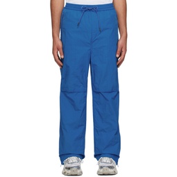 Blue Side Zip Trousers 241343M191006
