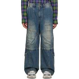 Blue Faded Jeans 241343M186003