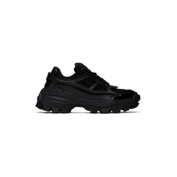 Black Double Layered Sneakers 231343M237001