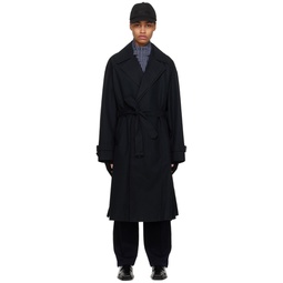 Black Belted Trench Coat 241343M176000